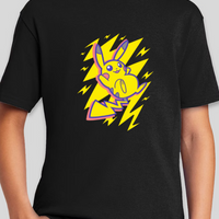 Pikachu Pokemon Lightning Bolt Boys Youth Tee