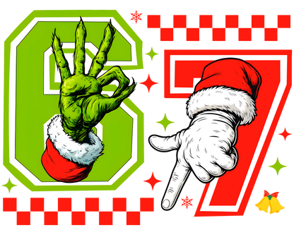 Holiday Six Seven T-Shirt Grinch Santa Meme Tee