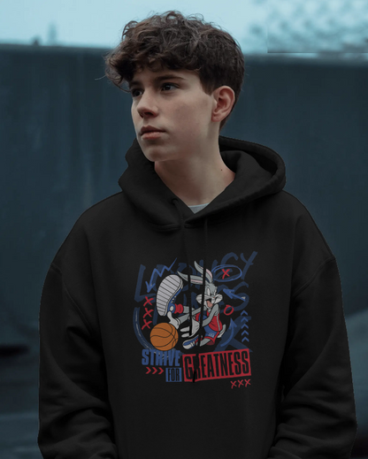 Bugs Bunny "Strive For Greatness" Graphic Hoodie Unisex Hoodie