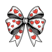 Heart Bow Graphic Tee Womens Short Sleeve