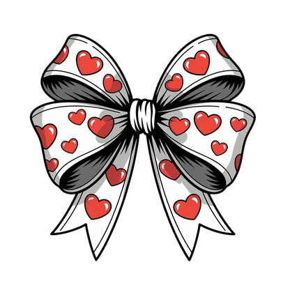Heart Bow Graphic Tee Womens Short Sleeve