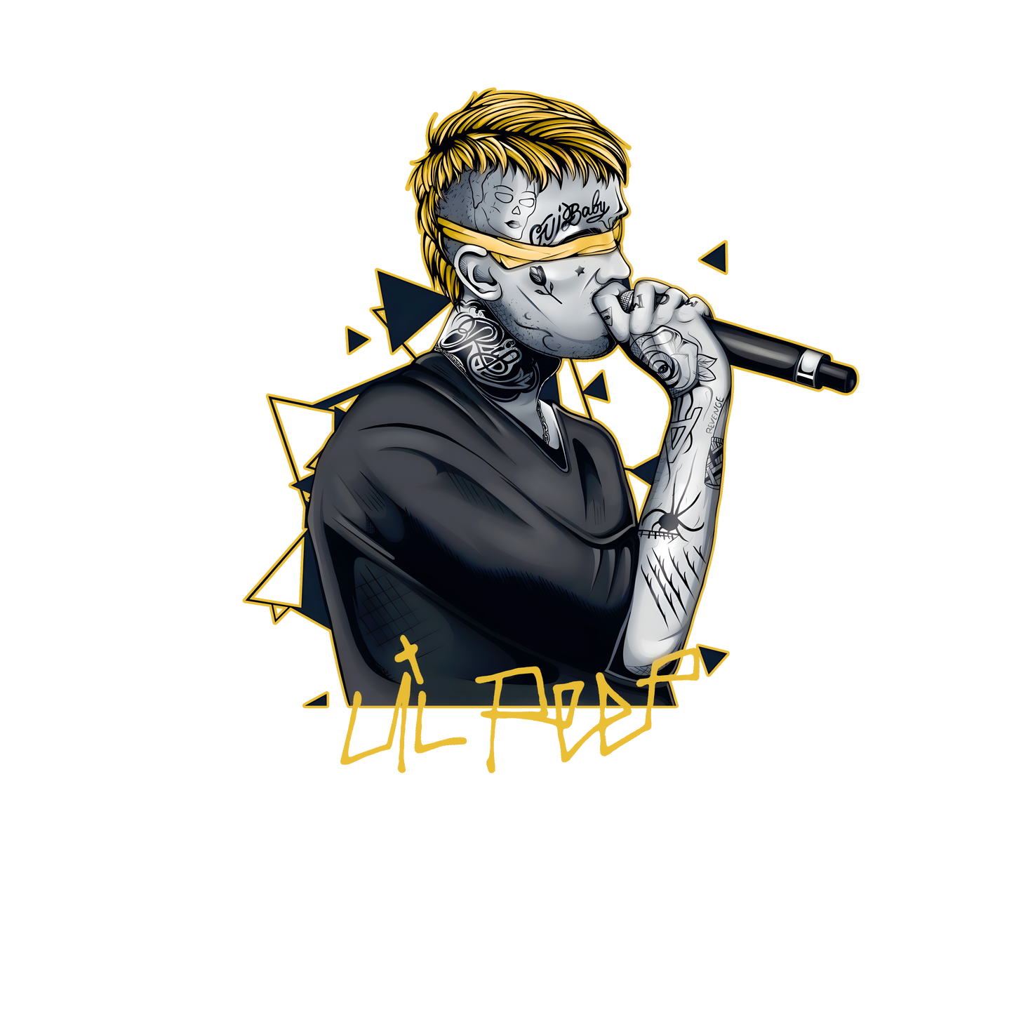 Lil Peep Golden Memorial Graphic Tee