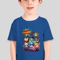 Toddler Avengers Personalized Age Birthday Shirt Unisex Tee