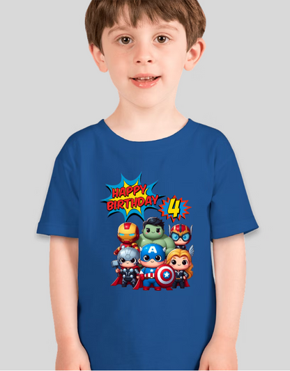 Toddler Avengers Personalized Age Birthday Shirt Unisex Tee