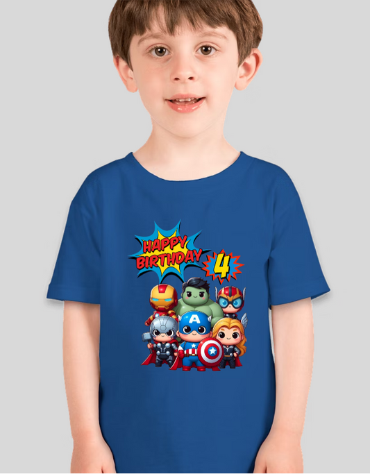 Toddler Avengers Personalized Age Birthday Shirt Unisex Tee