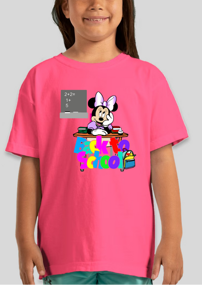Mini Mouse Back-To-School Youth Graphic Tee Girls Shirt