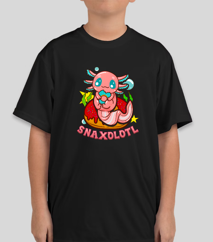 Snaxolotl - Axolotl Humor Graphic Tee Youth Girls T Shirt