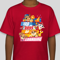 Paw Patrol 100 Days Of Learning Youth Graphic Tee Unisex Shirt