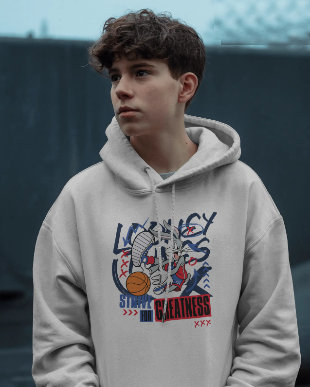 Bugs Bunny "Strive For Greatness" Graphic Hoodie Unisex Hoodie