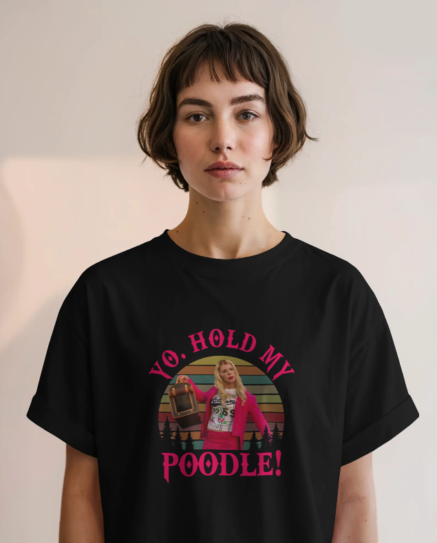 White Chicks "Yo Hold My Poodle" Graphic Tee Womens Shirt