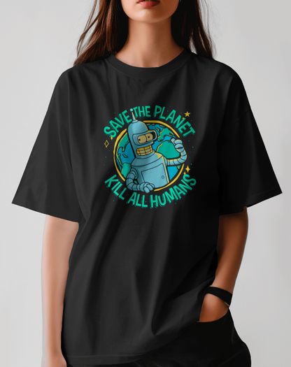 Bender Bending Rodriguez Planet Saver Futurama Graphic Tee