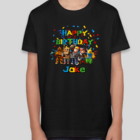 Roblox Youth Birthday Personalized Name Graphic Tee