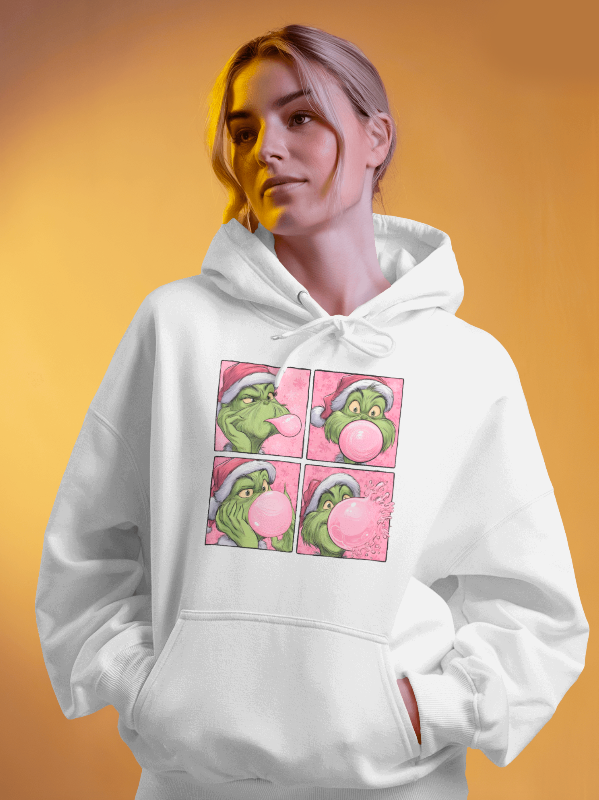 The Grinch Bubble Gum Pop Art Holiday Hoodie