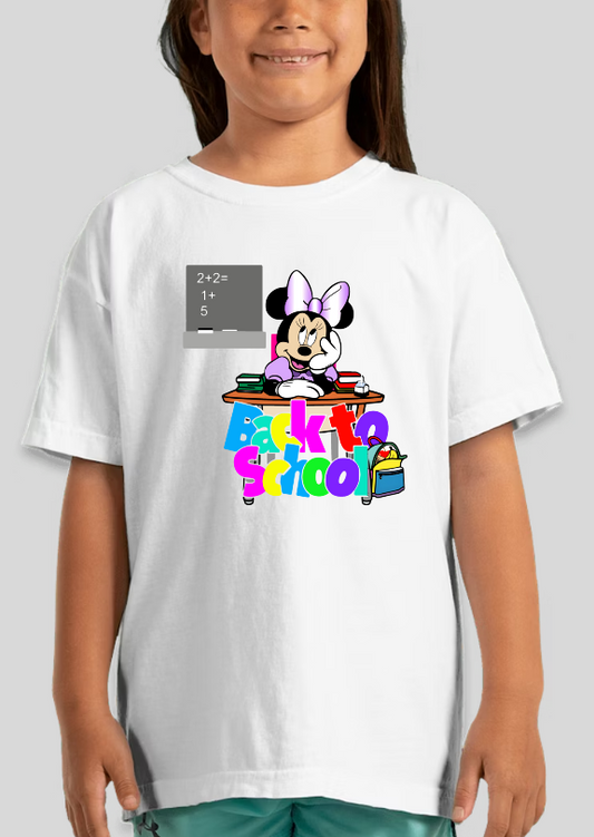 Mini Mouse Back-To-School Youth Graphic Tee Girls Shirt