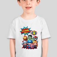 Toddler Avengers Personalized Age Birthday Shirt Unisex Tee