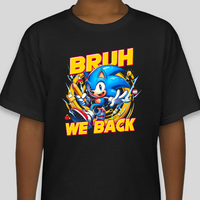 Sonic Back-To-School "Bruh We Back" Youth Shirt Unisex Tee