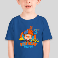 Blippi Toddler Birthday Personalized Age Graphic Tee Unisex Shirt