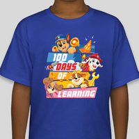Paw Patrol 100 Days Of Learning Youth Graphic Tee Unisex Shirt