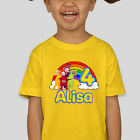 Telletubbies Toddler Personalized Name & Age Birthday Shirt