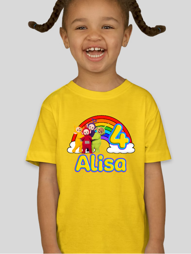 Telletubbies Toddler Personalized Name & Age Birthday Shirt