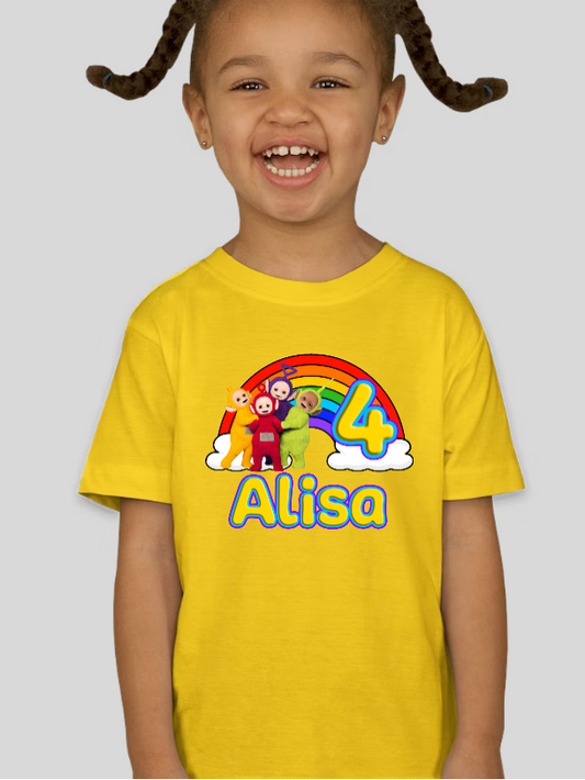 Telletubbies Toddler Personalized Name & Age Birthday Shirt