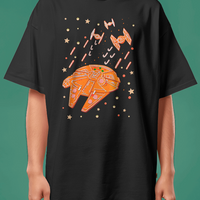 The Sweetest Smuggler: Gingerbread Millennium Falcon Tee Star Wars Holiday