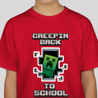 Minecraft Creepin Back To School Unisex Youth Back To School T-Shirt