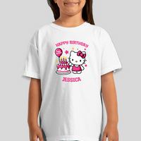 Hello Kitty Youth Custom Name Birthday Tee Unisex Shirt