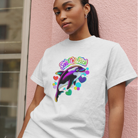Sink The Rich! Orca Dark Humor Graphic Tee Womens T Shirt