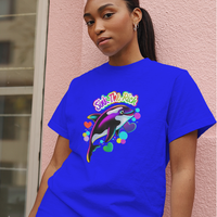 Sink The Rich! Orca Dark Humor Graphic Tee Womens T Shirt