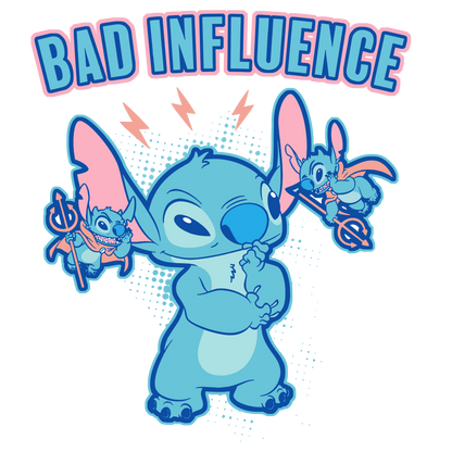 Stitch Bad Influence Graphic Tee Womens Shirt