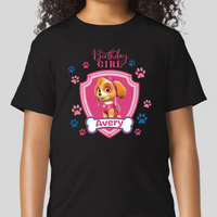 Paw Patrol Skye Youth Personalized Name Birthday Girl Tee