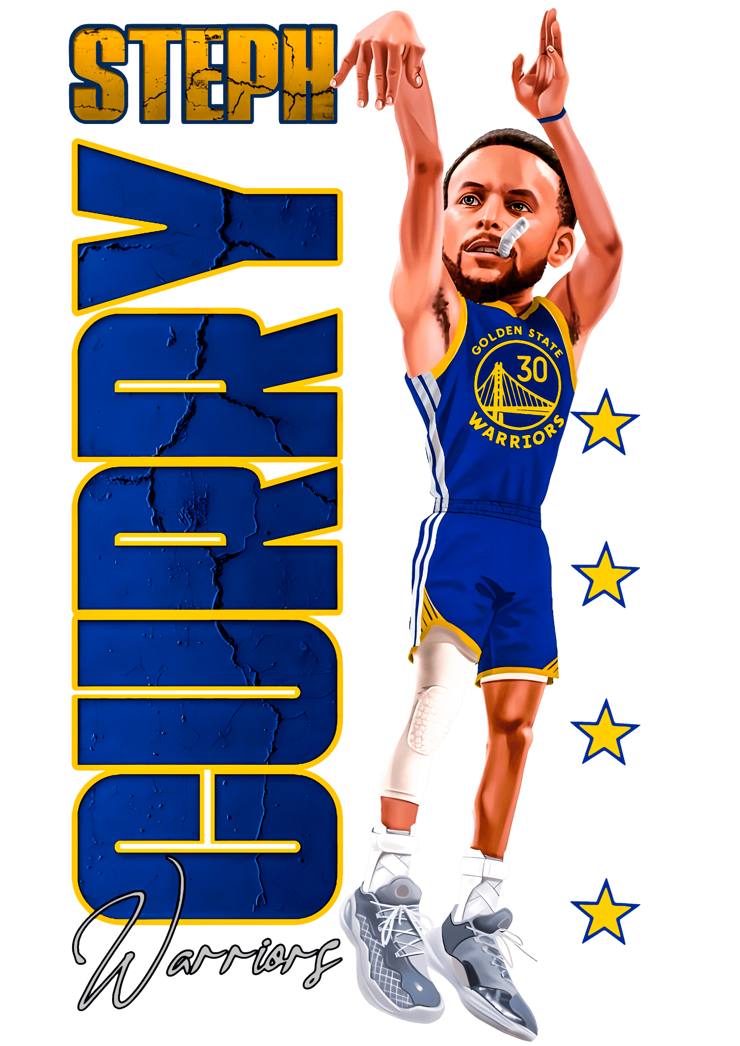 Steph Curry Warriors Illustration Graphic Tee Unisex Shirt