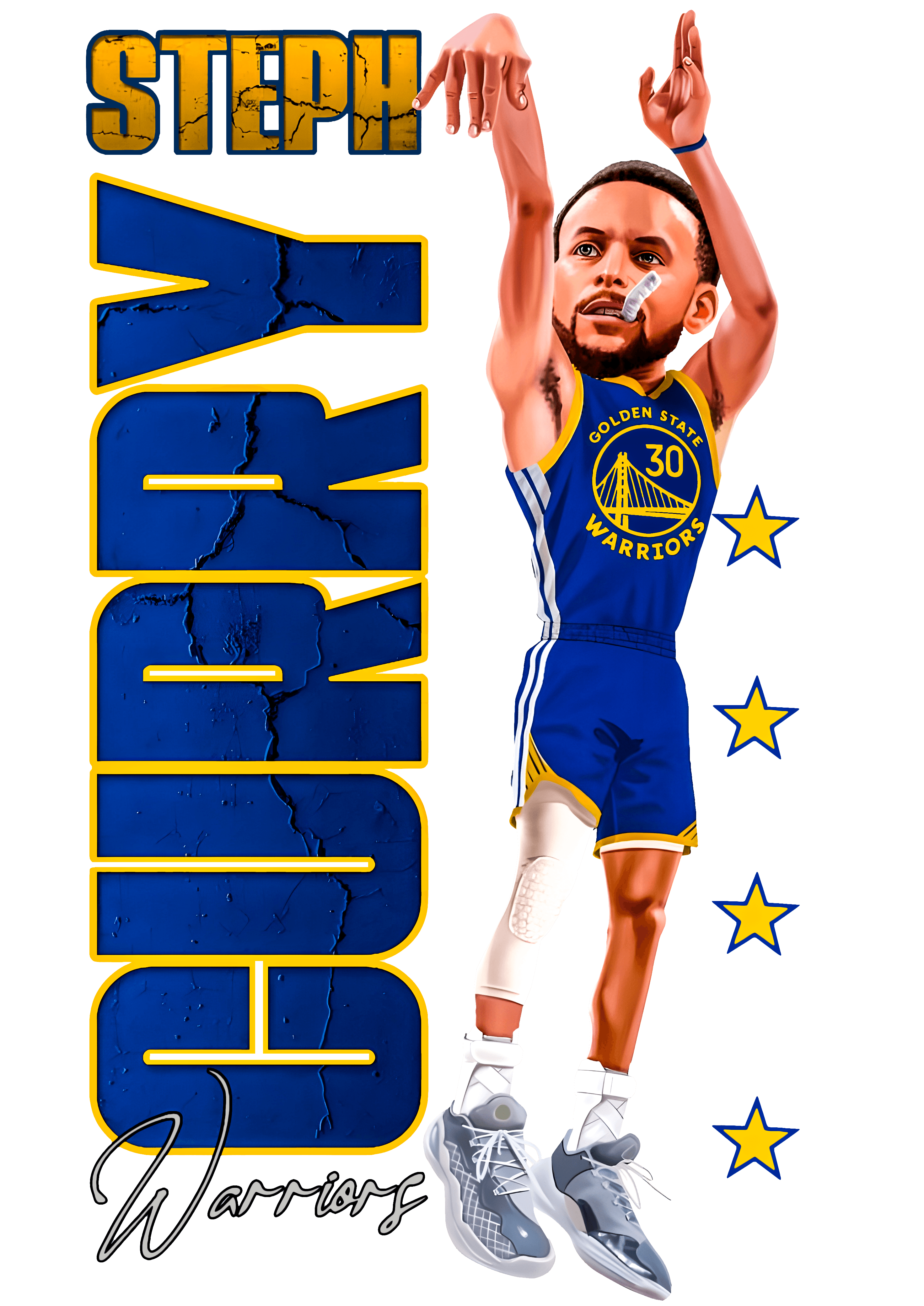 Steph Curry Warriors Illustration Graphic Tee Unisex Shirt