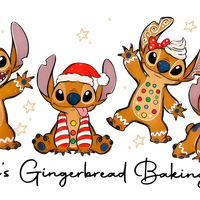 Stitch's Gingerbread Baking Co. Christmas Holiday T-Shirt