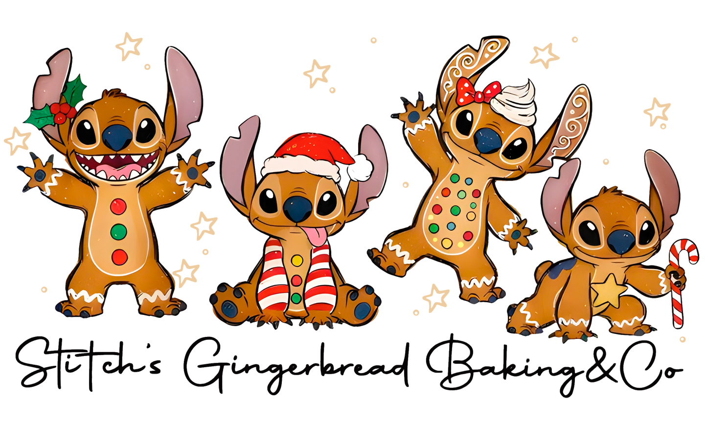 Stitch's Gingerbread Baking Co. Christmas Holiday T-Shirt