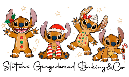 Stitch's Gingerbread Baking Co. Christmas Holiday T-Shirt