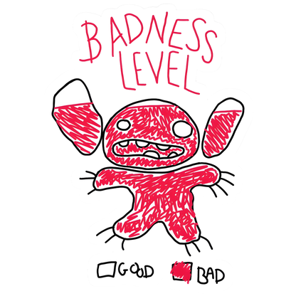 Stitch Experiment 626 Badness Level Graphic Hoodie Womens Hoodie