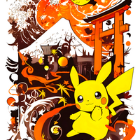 Pikachu & The Autumn Winds Graphic Tee Unisex Pokemon
