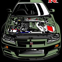 R34 Skyline GTR Exposed RB26 | JDM Legend Shirt