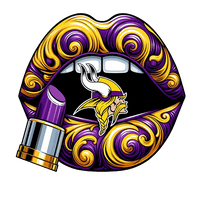 Minnesota Vikings Vintage Lips Womens NFL Tee