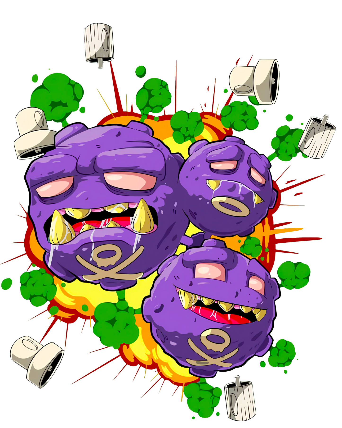 Pokemon Koffing & Weezing Graphic Hoodie Unisex