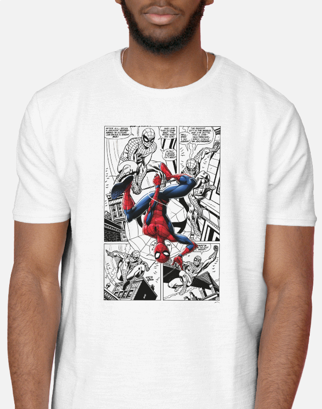 Spiderman Comic Panel Graphic Tee Unisex Shirt